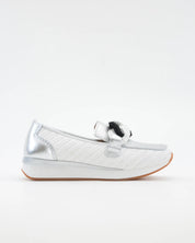 MOCASIN DEPORTIVO MUJER RAFIA BLANCO PLATA ADORNO CADENA THE HAPPY MONK VANITY 011
