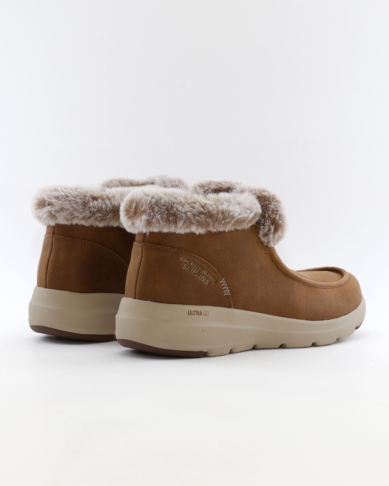 BOTIN PLANO MUJER FORRADO CON PELO SKECHERS BEIGE 144221 CSNT