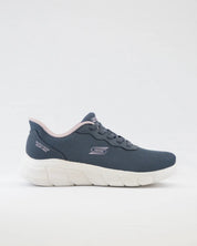 SNEAKERS MUJER SKECHERS 117324 DKNW AZUL CORDON ELÁSTICO SLIP-INS
