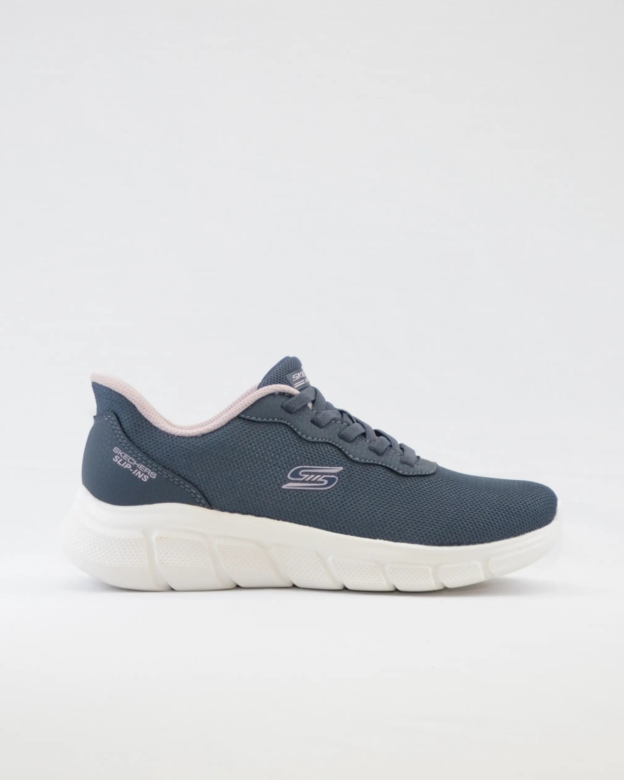 SNEAKERS MUJER SKECHERS 117324 DKNW AZUL CORDON ELÁSTICO SLIP-INS
