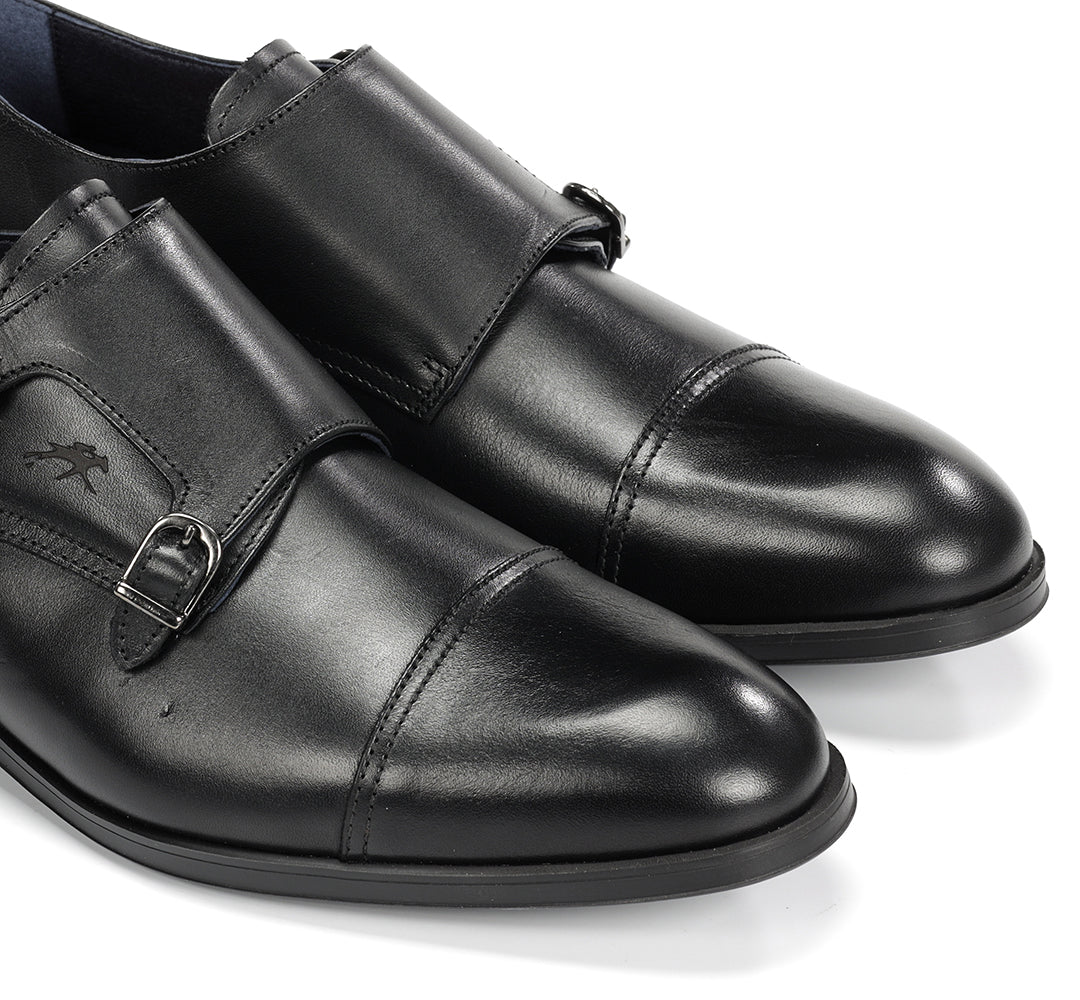 ZAPATO HOMBRE MONKSTRAP DOS HEBILLAS COLOR NEGRO F1838 ASGARD