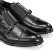 ZAPATO HOMBRE MONKSTRAP DOS HEBILLAS COLOR NEGRO F1838 ASGARD