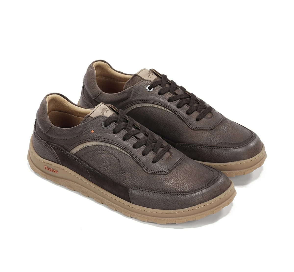 ZAPATO BAREFOOT DEPORTIVO HOMBRE FLUCHOS COLOR MARRON F2505 JERRY GUINEA CAFÉ