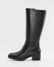 BOTA ALTA NEGRA MUJER TACON ANCHO FLUCHOS ALISS F1314