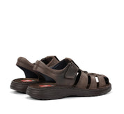 SANDALIA HOMBRE CERRADA COLOR MARRON CIERRE DE VELCRO FLUCHOS AZORES F2198