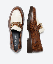 MOCASIN MUJER MARRON BEIG LACOMBA SEDUM
