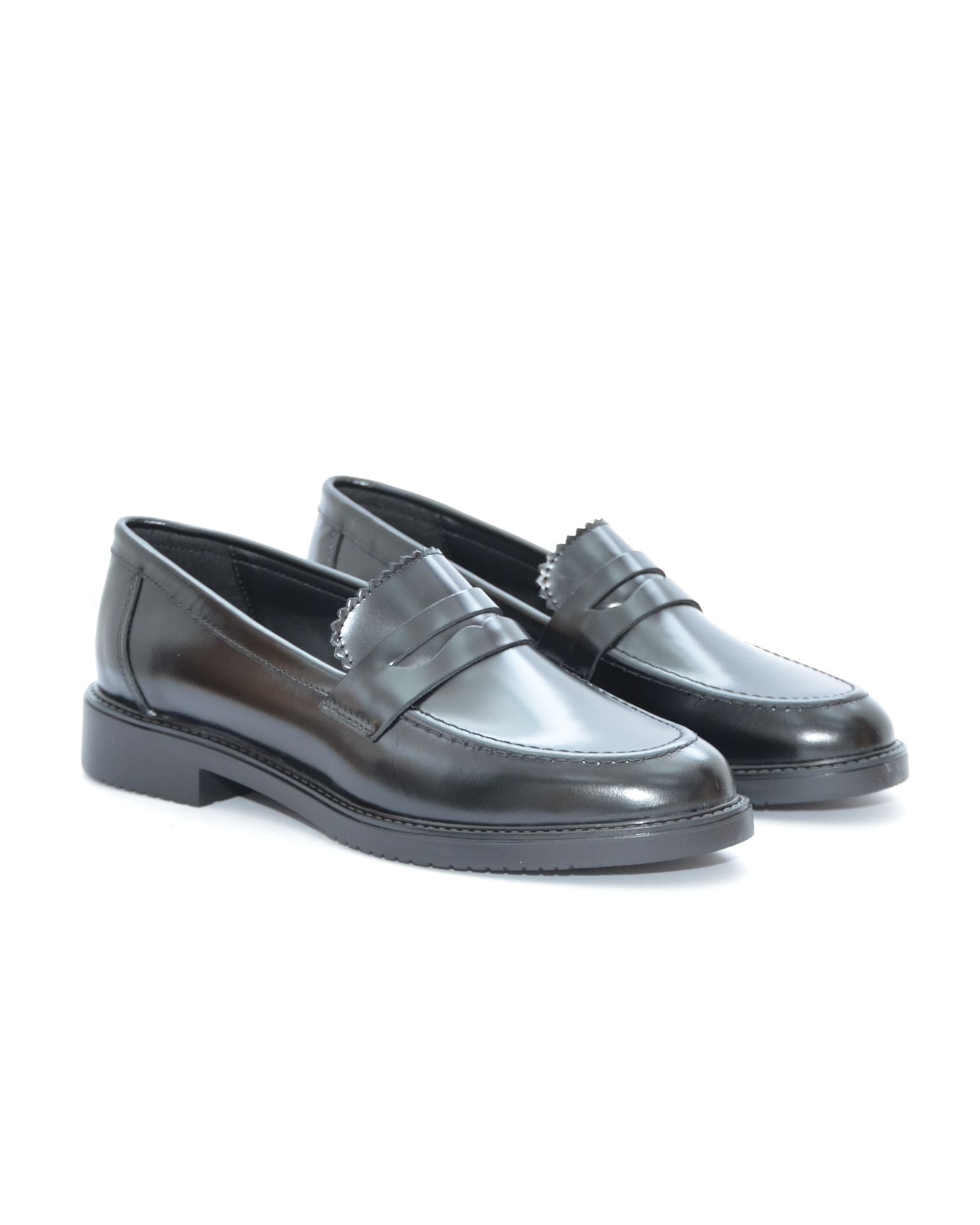MOCASIN MUJER FLORENTIC NEGRO PISO GOMA