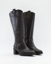 BOTA ALTA MUJER ANCHO ESPECIAL DE GEMELO ANCHO PIESANTO 235461 XL NATUR CAOBA