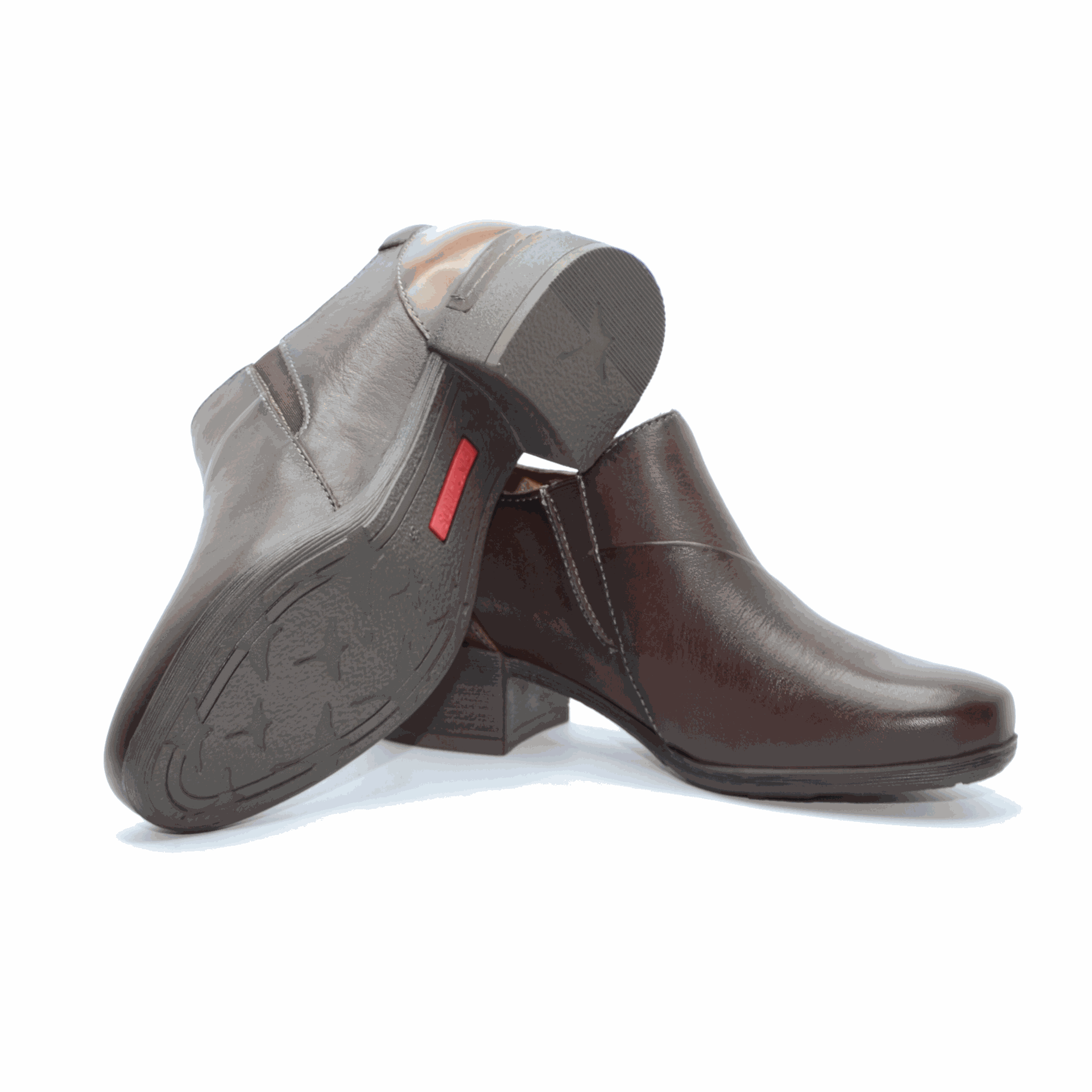 ZAPATO ABOTINADO CON CREMALLERA COLOR CAOBA MALAGA W6W-5902C1