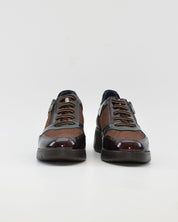 ZAPATO DE CORTE DEPORTIVO CUÑA MUJER CORDONES Y CREMALLERA FLUCHOS LIVE F2248 CAFE