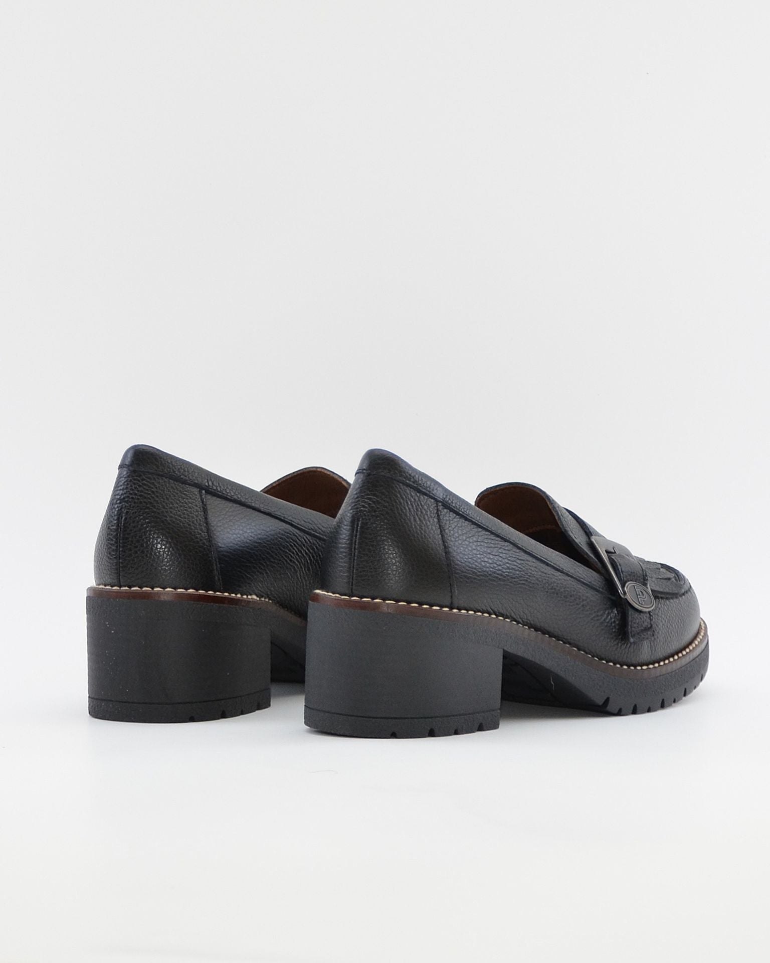 ZAPATO MOCASIN MUJER NEGRO PLANTILLA EXTRAIBLE PITILLOS 20522