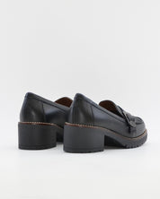 ZAPATO MOCASIN MUJER NEGRO PLANTILLA EXTRAIBLE PITILLOS 20522