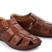 SANDALIA HOMBRE CON VELCRO COLOR CUERO PIKOLINOS 06J-5433