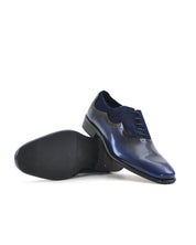 ZAPATO HOMBRE OXFORD FLORENTIC AZUL CON ANTE AZUL