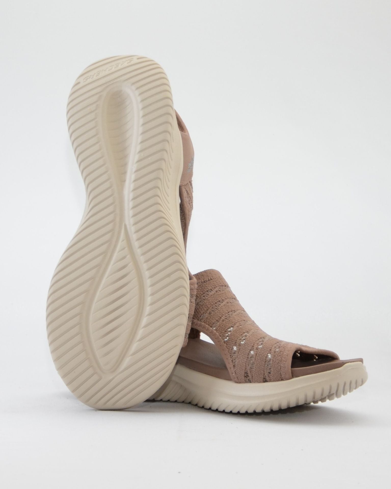SANDALIAS SKECHERS MUJER COLOR TAUPE SLIP-INS 119805 MOC