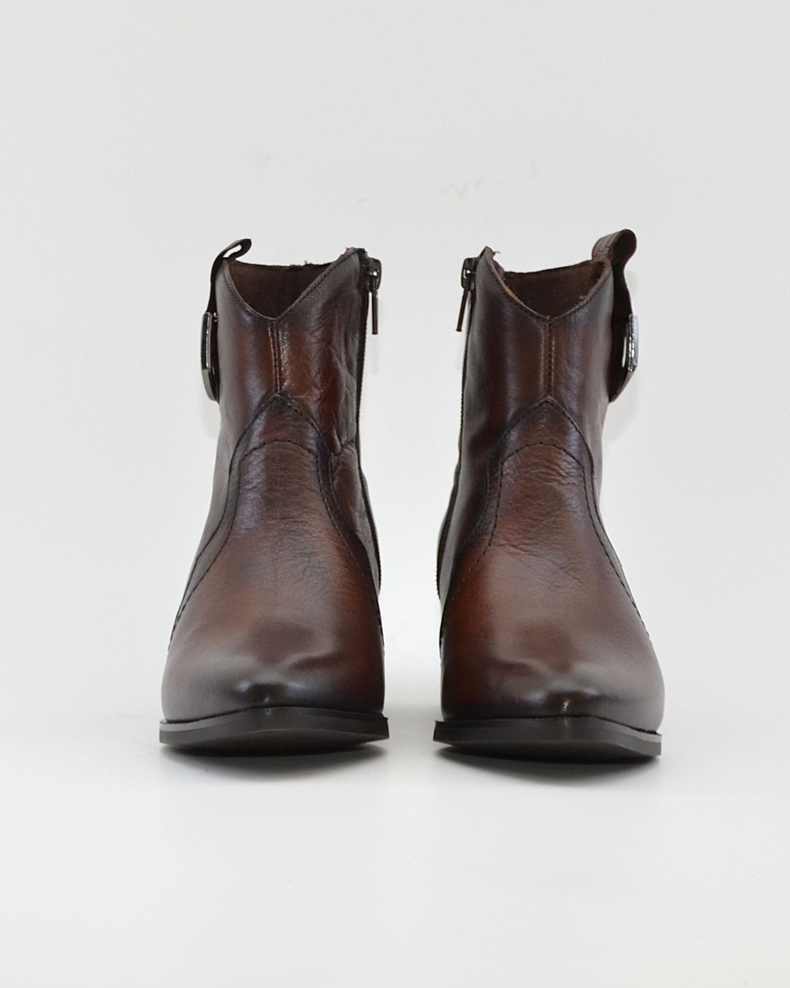 BOTIN MUJER COWBOY PIEL MARRÓN CON HEBILLA KAOLA 3054