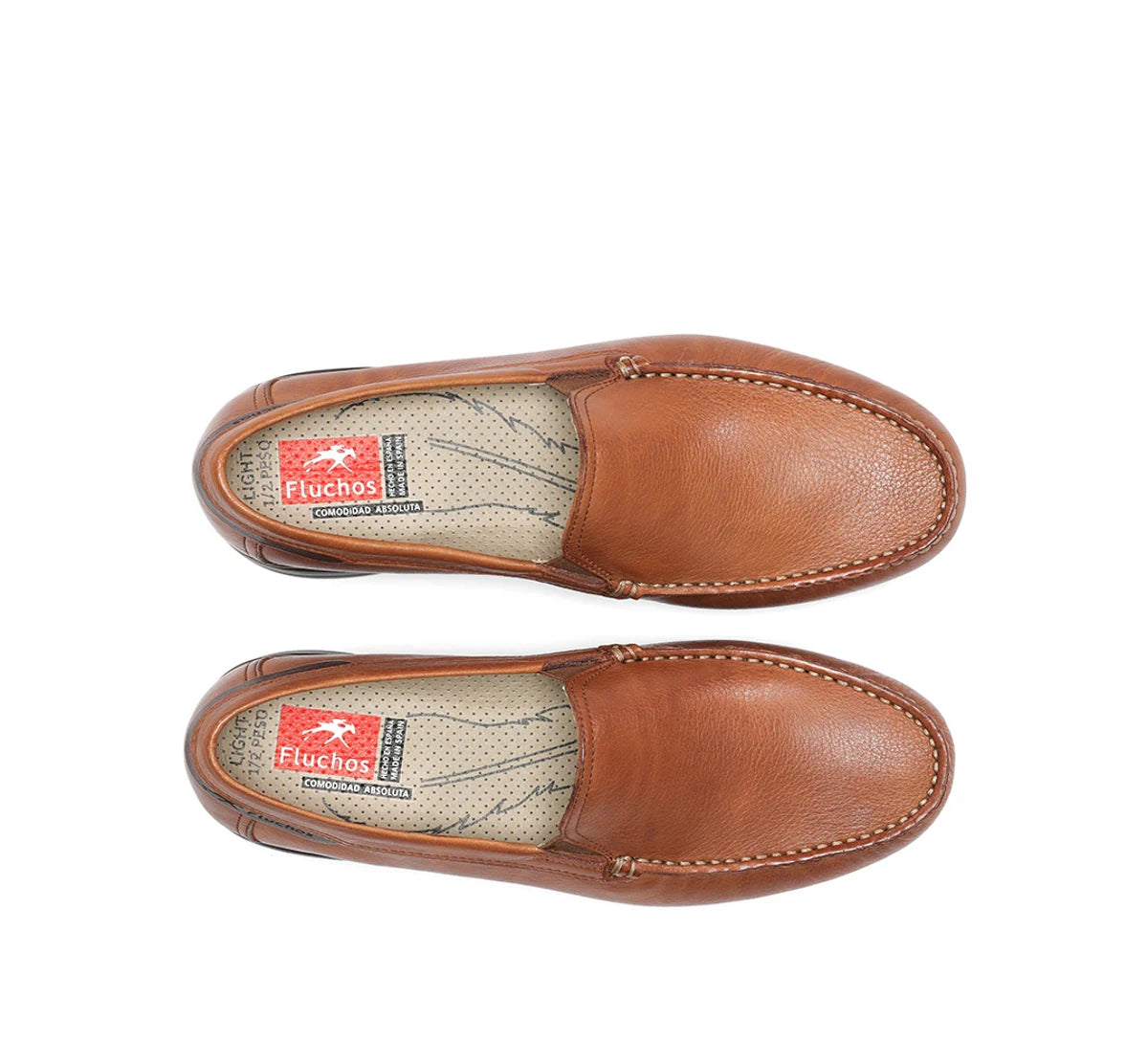ZAPATO MOCASIN HOMBRE FLUCHOS COLOR CUERO ORION 8682