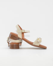 SANDALIA MUJER NAPA HIELO TACON BAJO PLANTA DE GEL OH MY SANDALS 5993