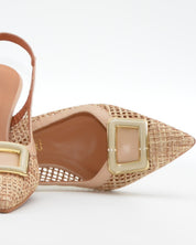 SALON DESTALONADO REJILLA ADORNO METAL COLOR NATURAL DANIELA V. 2799BD NATURAL