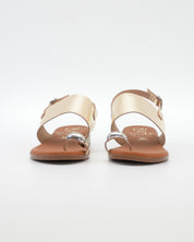 SANDALIA PLANA MUJER DEDO EN COLOR DORADO PLANTA DE GEL OH MY SANDALS 5862