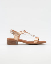 SANDALIA MUJER TACON BAJO PLANTA DE GEL OH MY SANDALS 5893 CAVA COMBI