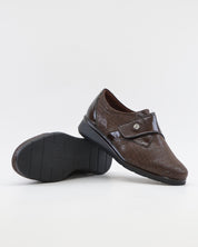 ZAPATO ANCHO ESPECIAL VELCRO PLANTILLA EXTRAIBLE PITILLOS 11510 MARRÓN