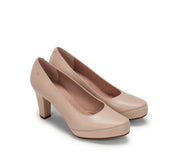 ZAPATO SALON PLATAFORMA COLOR NUDE