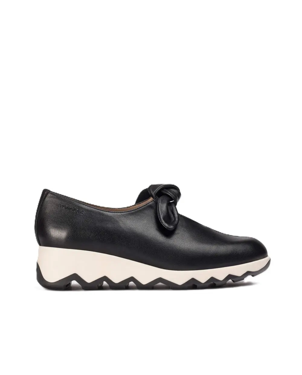 ZAPATOS CUÑA LAZO BURDEOS C7611 NEGRO