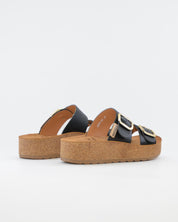 SANDALIA BIO PLATAFORMA PIEL COLOR NEGRO HAPPY MONK GOMERA 006