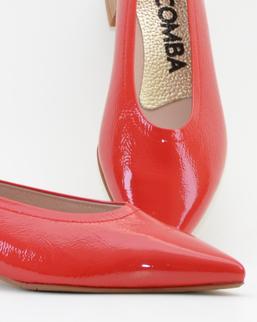 BAILARINAS PIEL COLOR ROJO LACOMBA ZINNIA