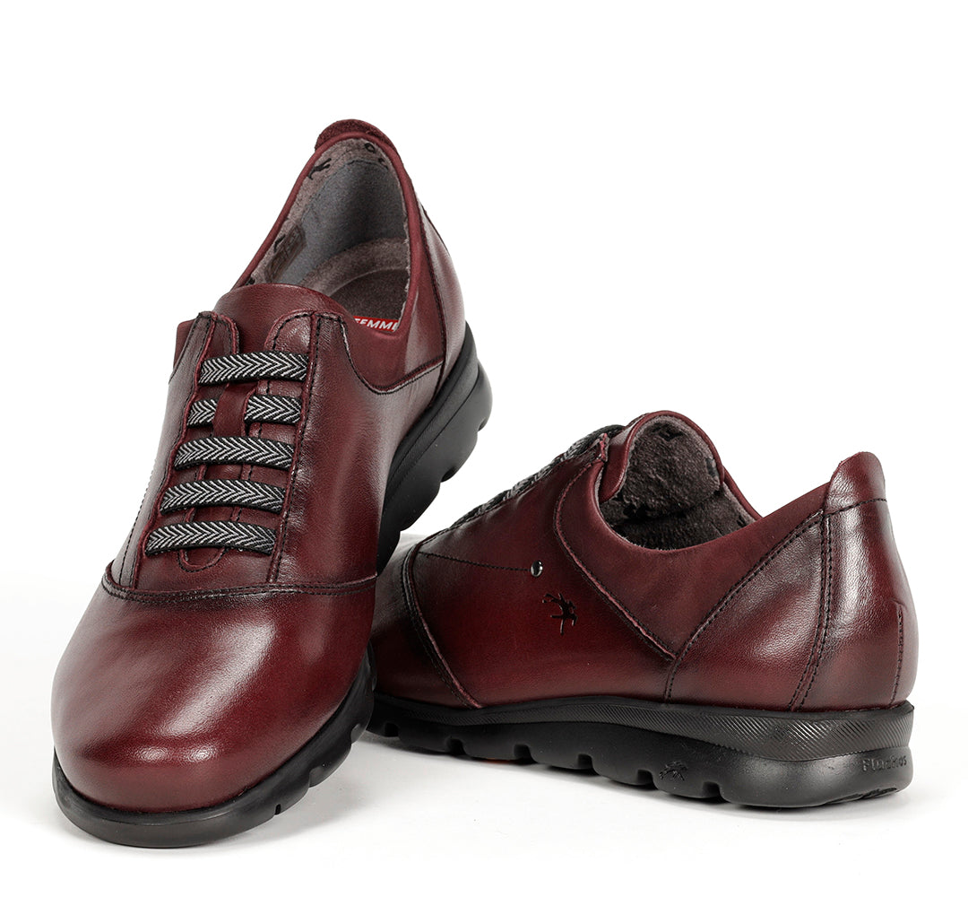 ZAPATO CASUAL PIEL BURDEOS F0354 SUSAN
