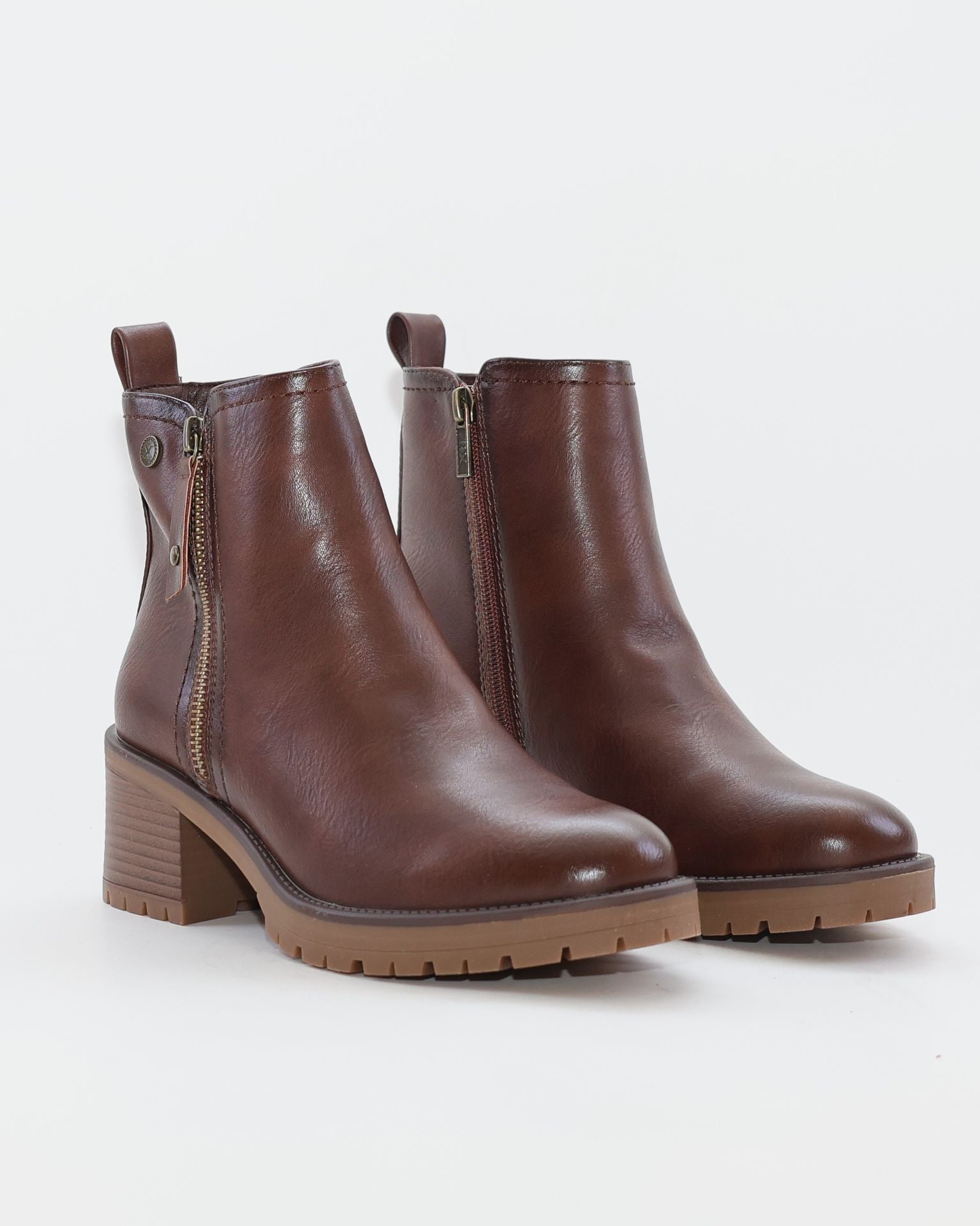 BOTIN MUJER TACON ANCHO COLOR MARRÓN XTI 14608502