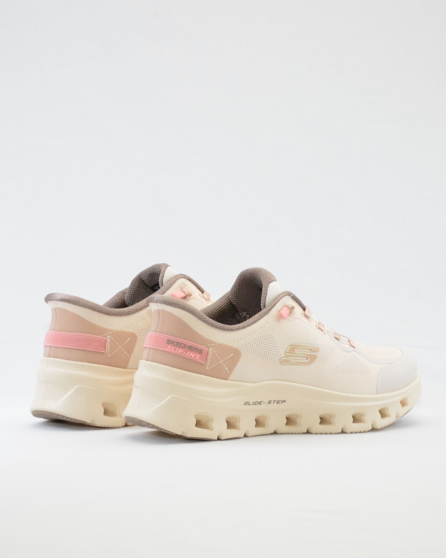 SNEAKERS MUJER SKECHERS BEIGE 150428 NTBR CORDON ELÁSTICO SLIP-INS