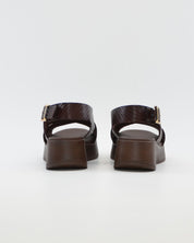 SANDALIA MUJER CRUZADA COLOR MARRON PLANTA ACOLCHADA PAULA URBAN 33-2070 TESTA