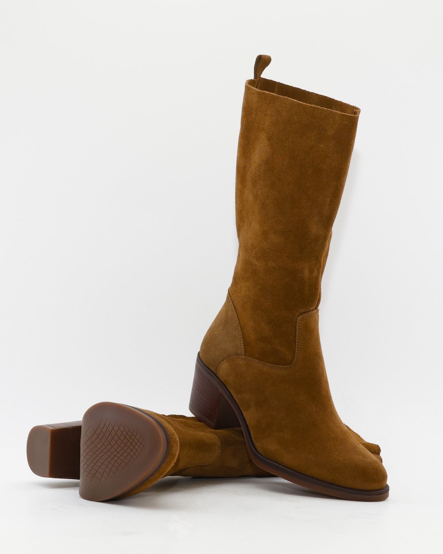BOTA MUJER CAMPERA SERRAJE CUERO LIKEN TACON ANCHO KAOLA 4760