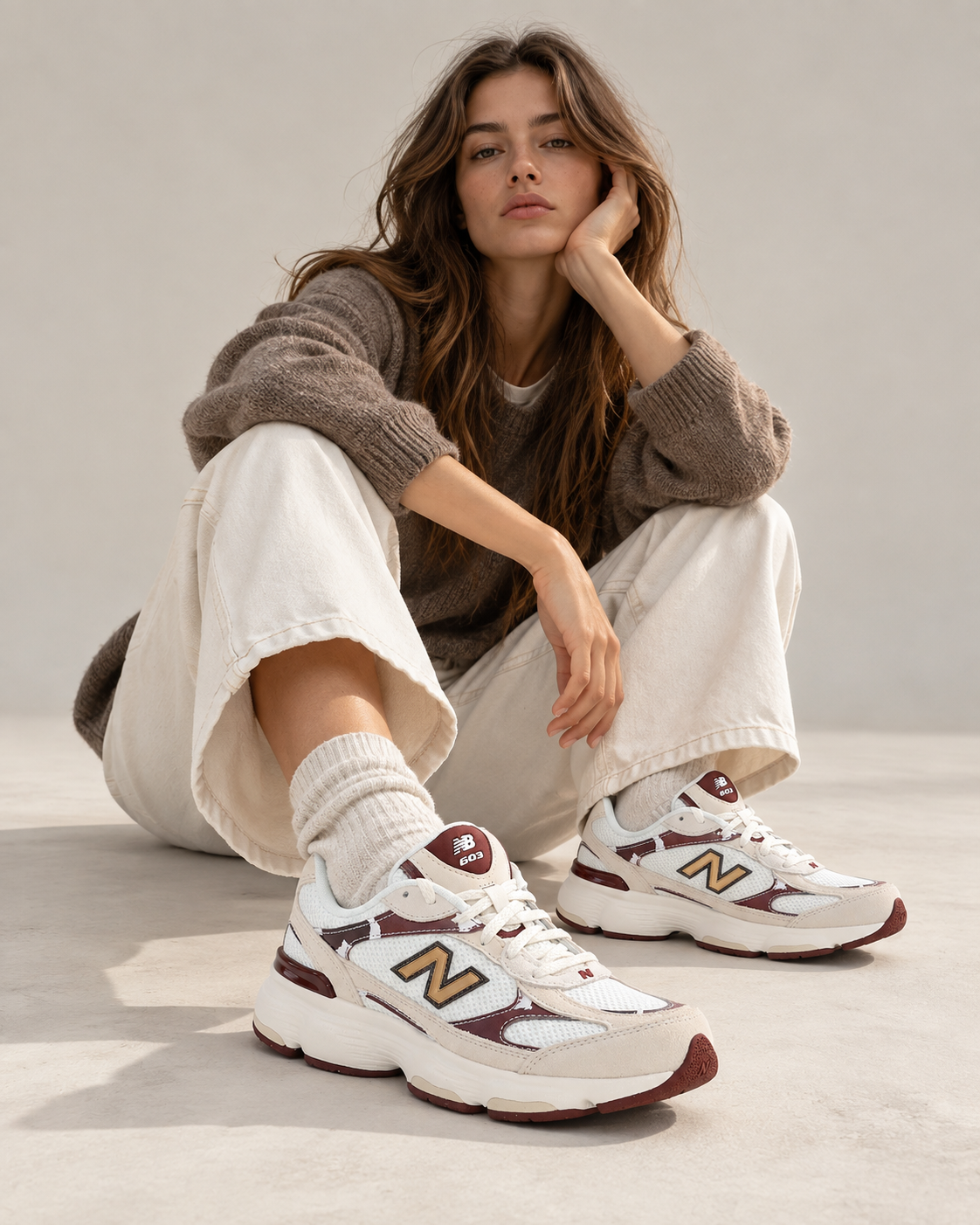SNEAKERS NEW BALANCE W603 42R ZAPATILLAS MUJER COLOR BEIGE ANIMAL PRINT