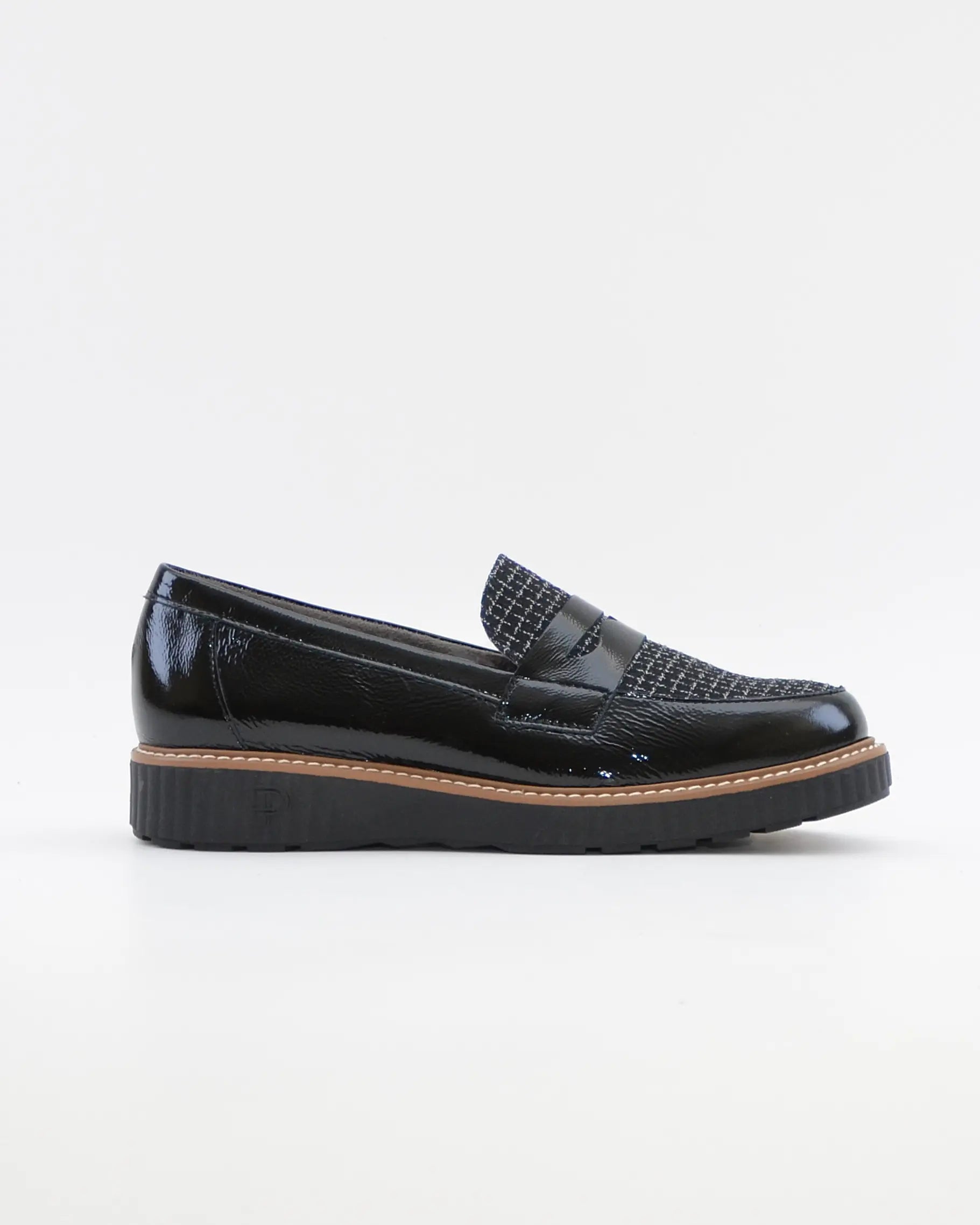 ZAPATO MOCASIN MUJER PITILLOS 11554 NEGRO PLANTILLA EXTRAIBLE