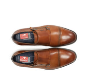 ZAPATO HOMBRE MONKTRAP DOS HEBILLAS COLOR CUERO F1838 ASGARD