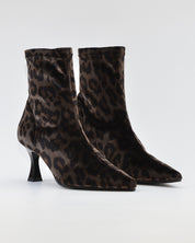 BOTIN LYCRA MUJER COLOR LEOPARDO NEGRO DANIELA VEGA 2475S TERCIOPELO