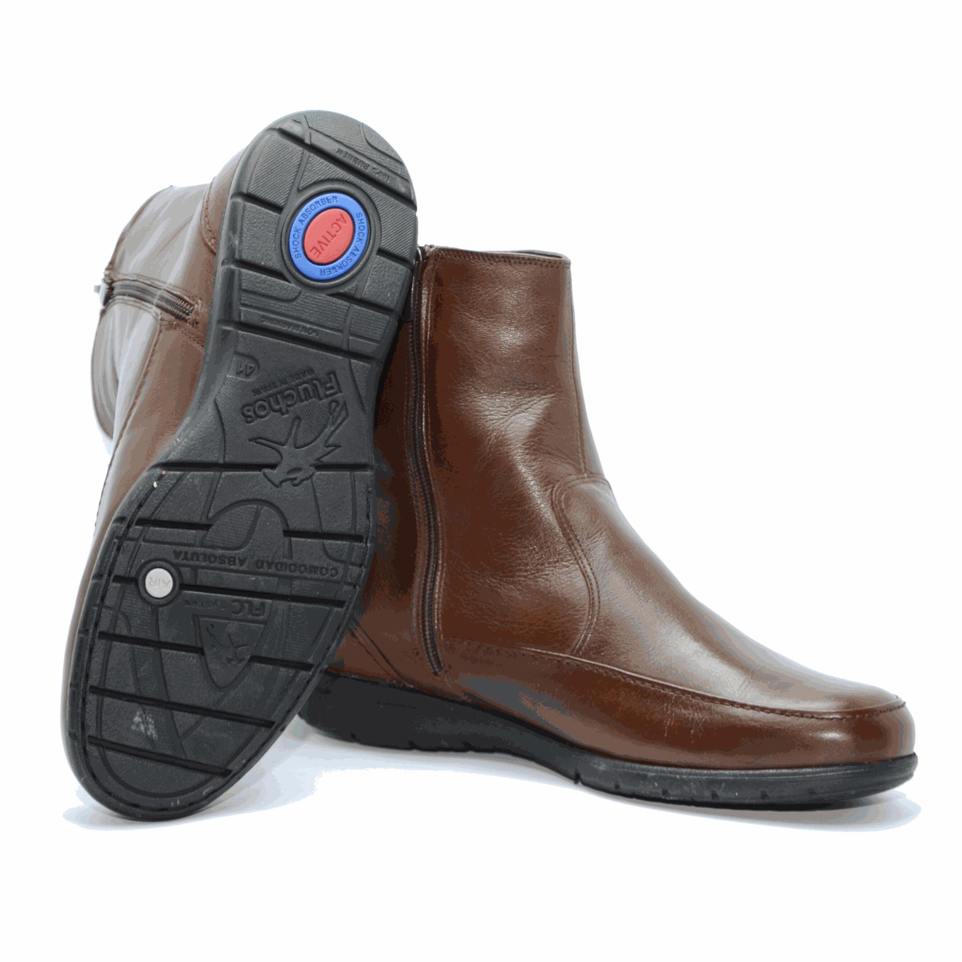 BOTA CREMALLERA MARRON 87840 LUCA LIBANO-CASTAÑO