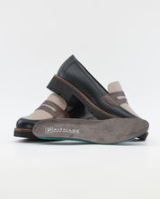 ZAPATO MOCASIN MUJER NEGRO MARRON TOPO PLANTILLA EXTRAIBLE PITILLOS 11564