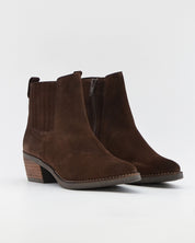 BOTIN MUJER COWBOY SERRAJE MARRON CHOCOLATE KAOLA 3500