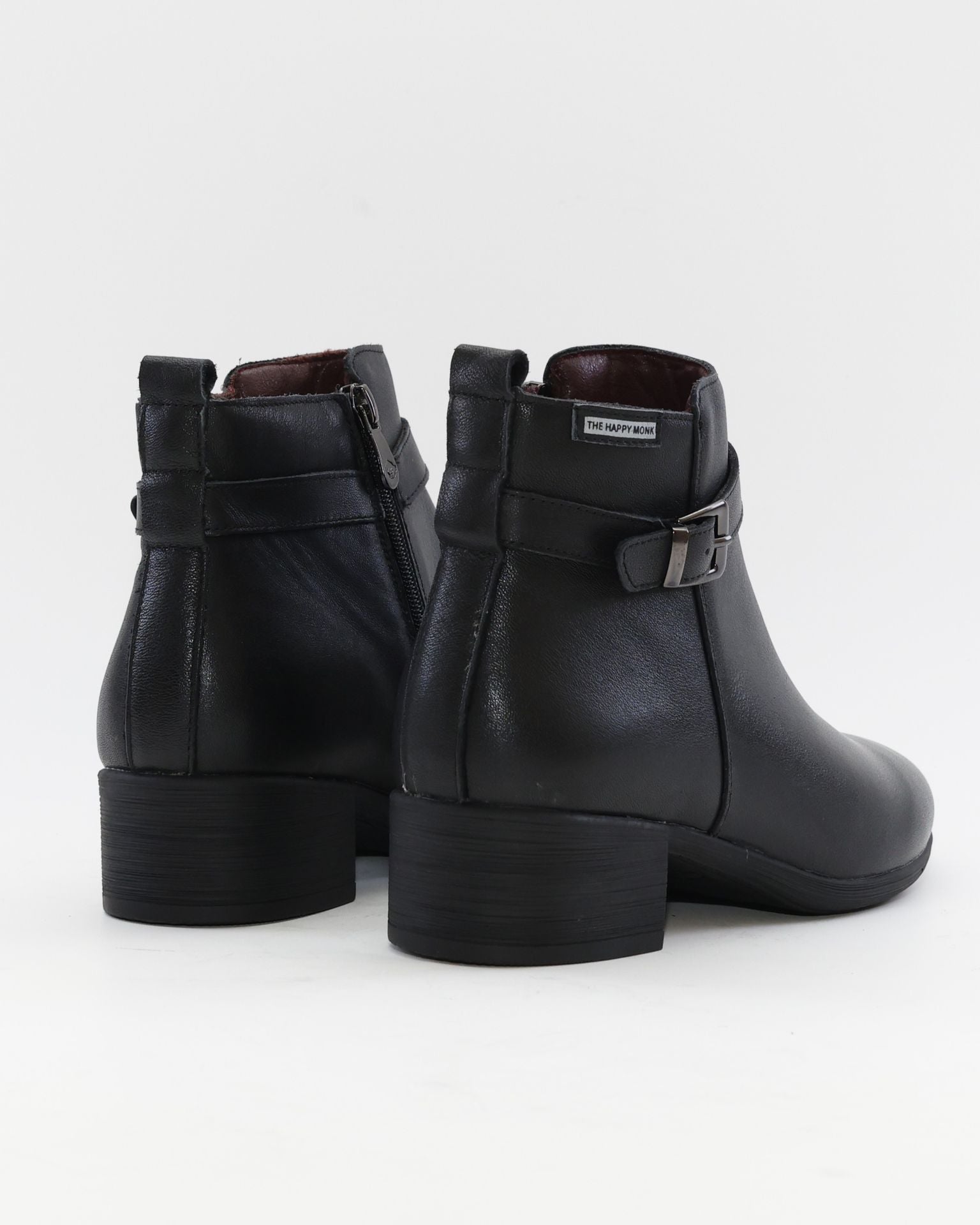 BOTIN TACON BAJO MUJER COLOR NEGRO THE HAPPY MONK SACRA 003