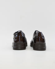 ZAPATO CASUAL MUJER PLANO FLUCHOS POMPASF1666 CHAROL CAFÉ
