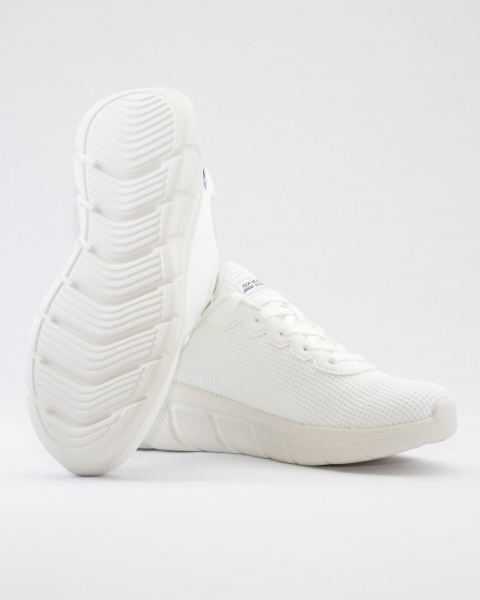 SNEAKERS MUJER SKECHERS 117346 W  BLANCO CORDONES BOBS SPORT