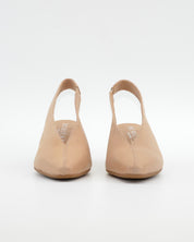 ZAPATO DESTALONADO CON TACON MEDIO ANCHO ESPECIAL COLOR BEIGE