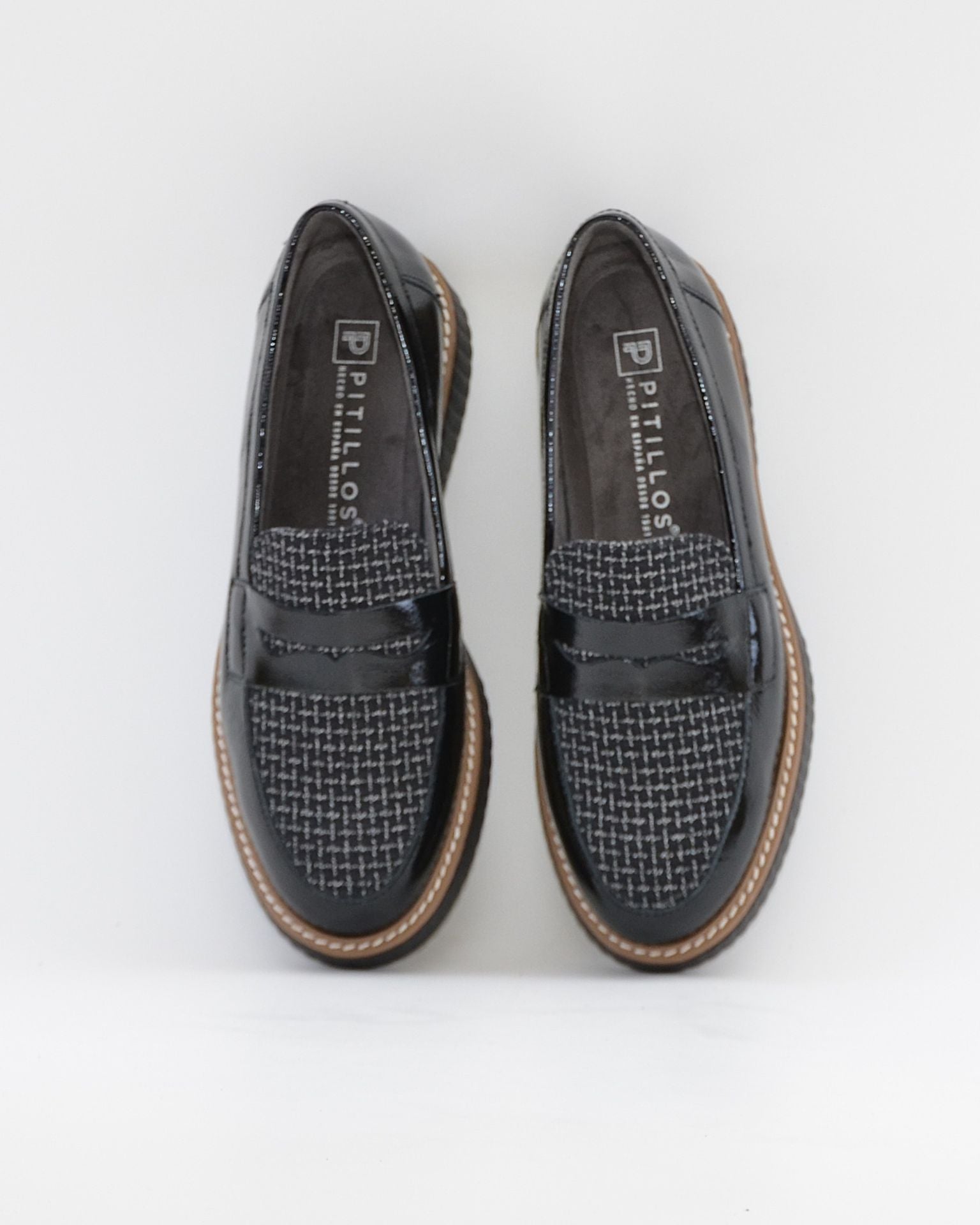 ZAPATO MOCASIN MUJER PITILLOS 11554 NEGRO PLANTILLA EXTRAIBLE