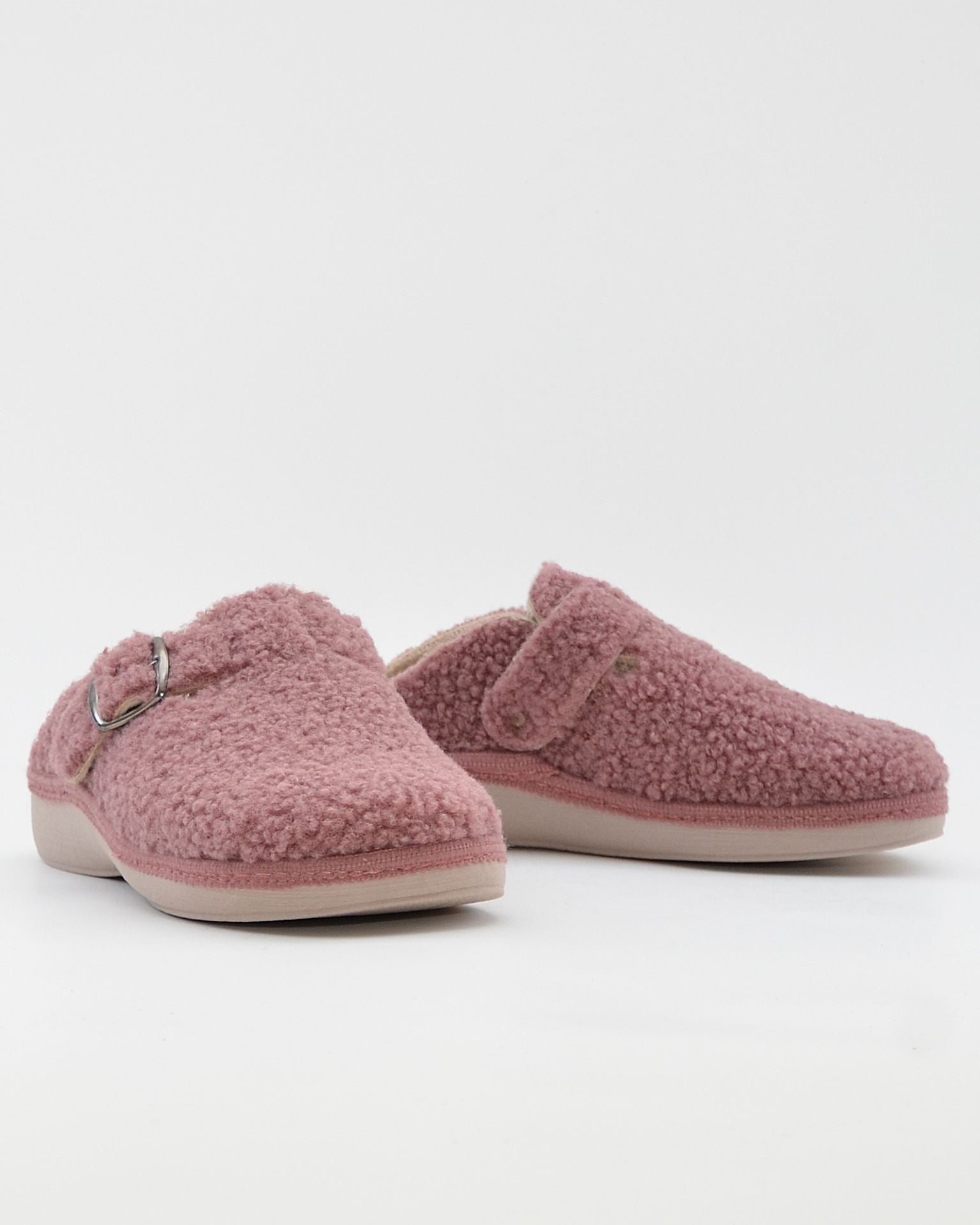 ZAPATILLAS DE CASA MUJER CON HEBILLA SALVI 29L-000 TEDDY MALVA