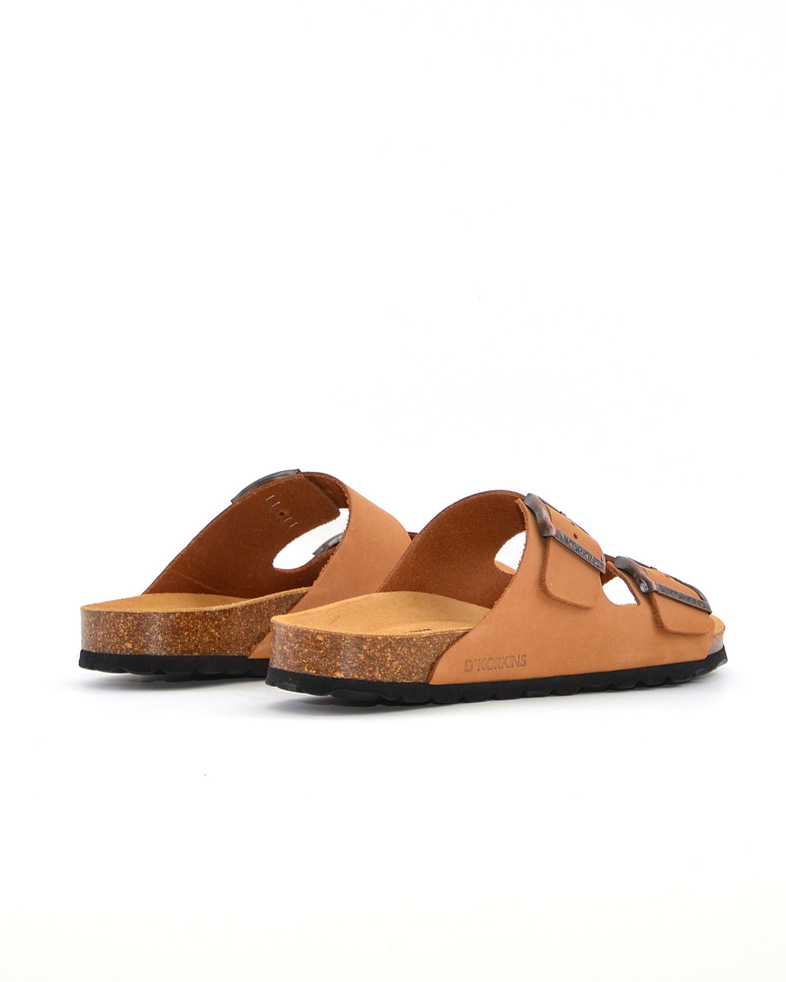 SANDALIA BIO MUJER DOS HEBILLAS D´KORKINS PARIS NOBUCK CAMEL