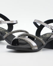 SANDALIA MUJER COLOR ACERO TACON PLANTA DE GEL OH MY SANDALS 5905